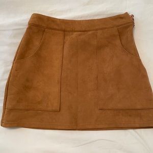 Faux suede skirt